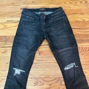 Vintage Lucky Brand Women’s Dark Wash Skinny Ripped Jeans Size 27